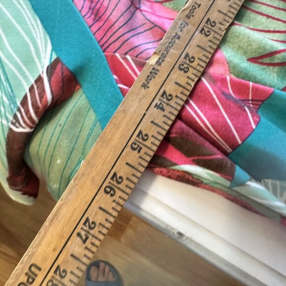 Womens MuMu Vibrant Floral Maxi Dress By Ulla Popken Size 28 Loungewear Zip Up - Picture 5 of 10